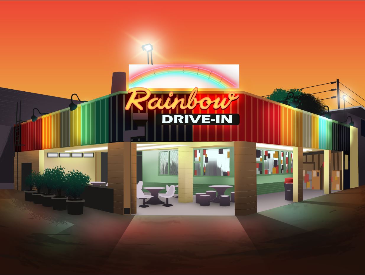 Rainbow Drive-In Sunset II - OahuMood