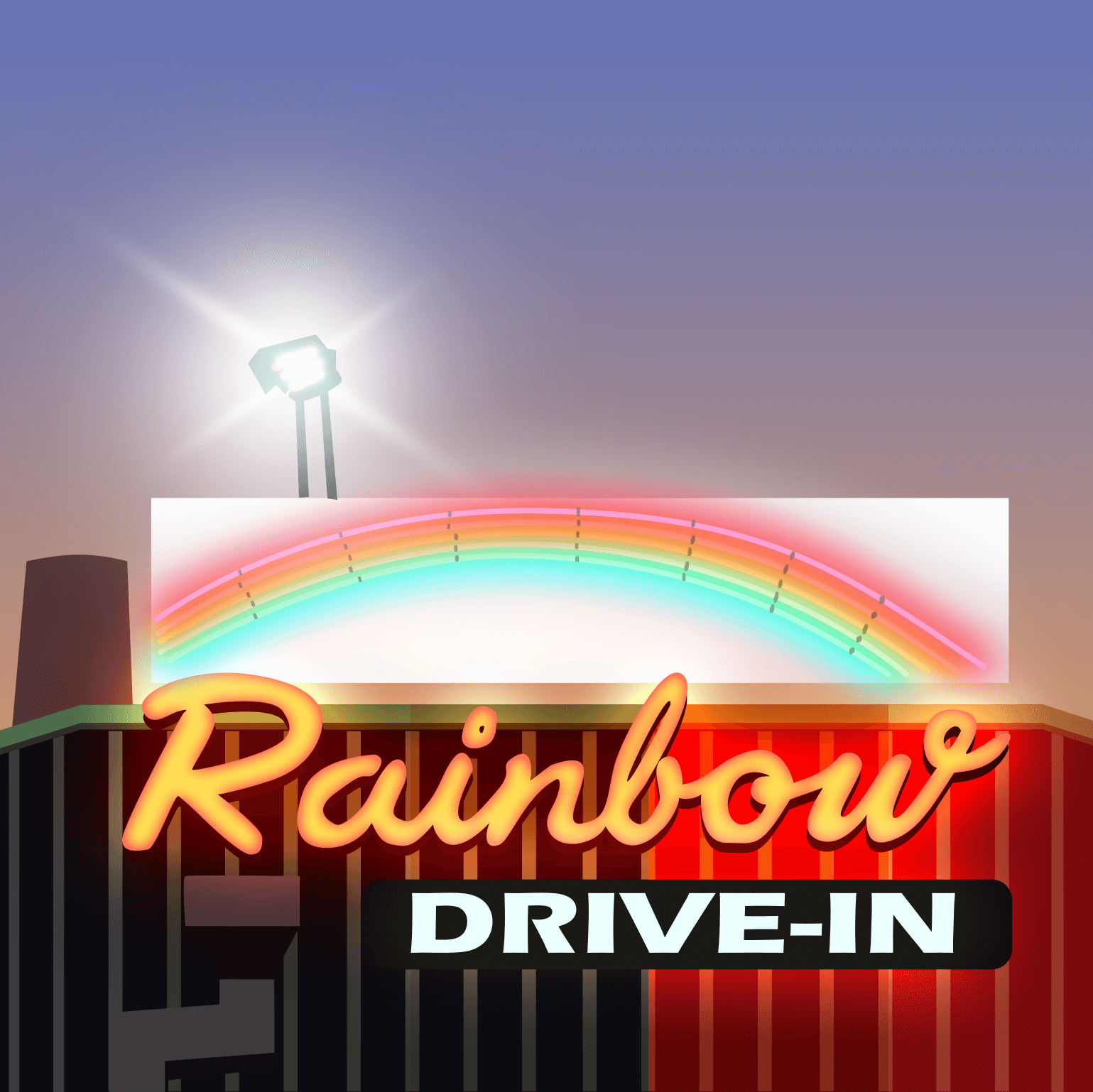 Rainbow Drive-In Sunset - OahuMood
